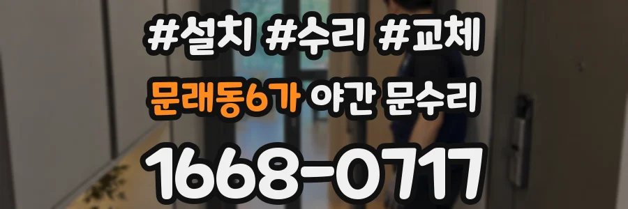 문래동6가 야간 문수리