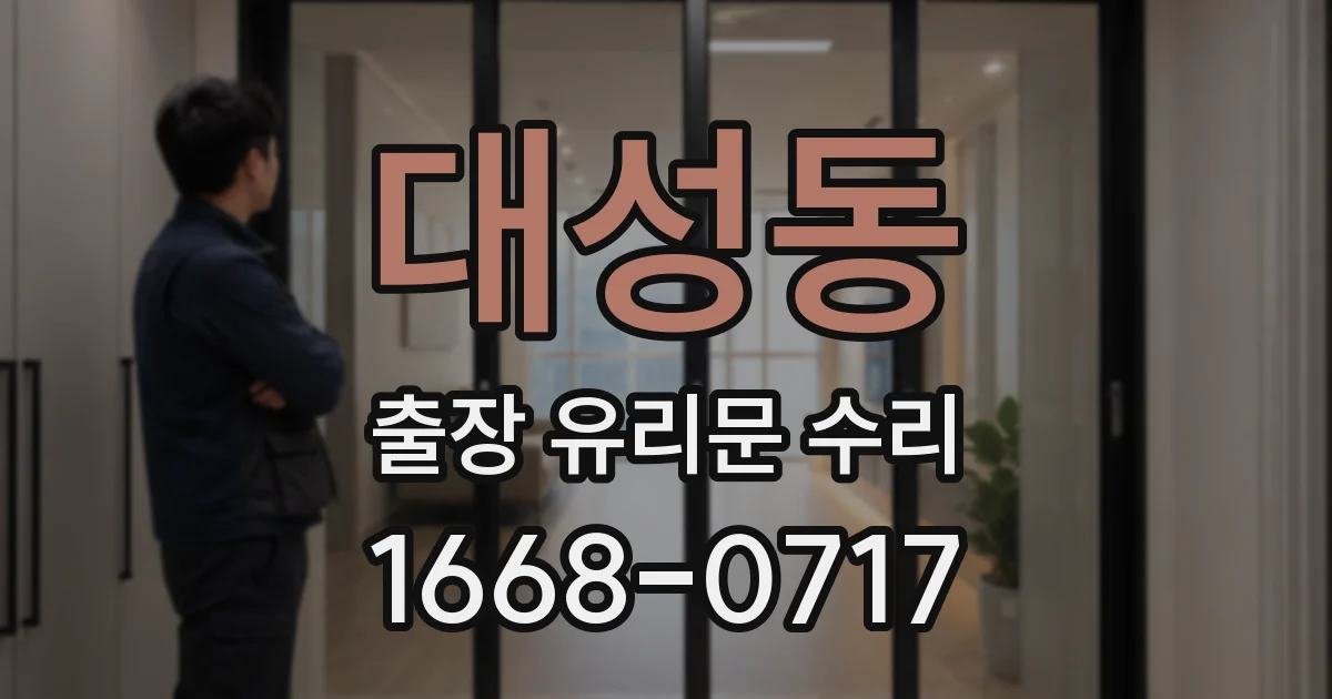 대성동 출장 유리문 수리