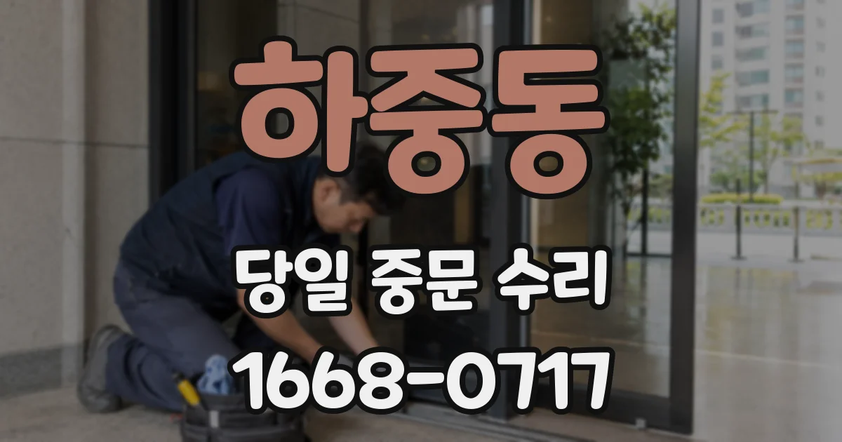 하중동 당일 중문 수리