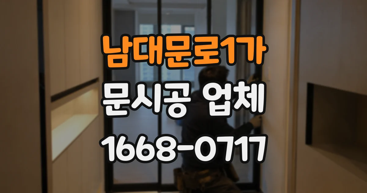 남대문로1가 문시공 업체
