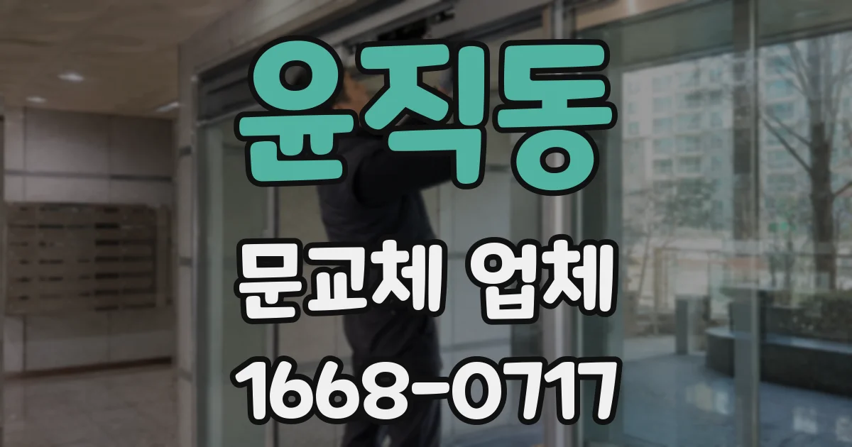 윤직동 문교체 업체