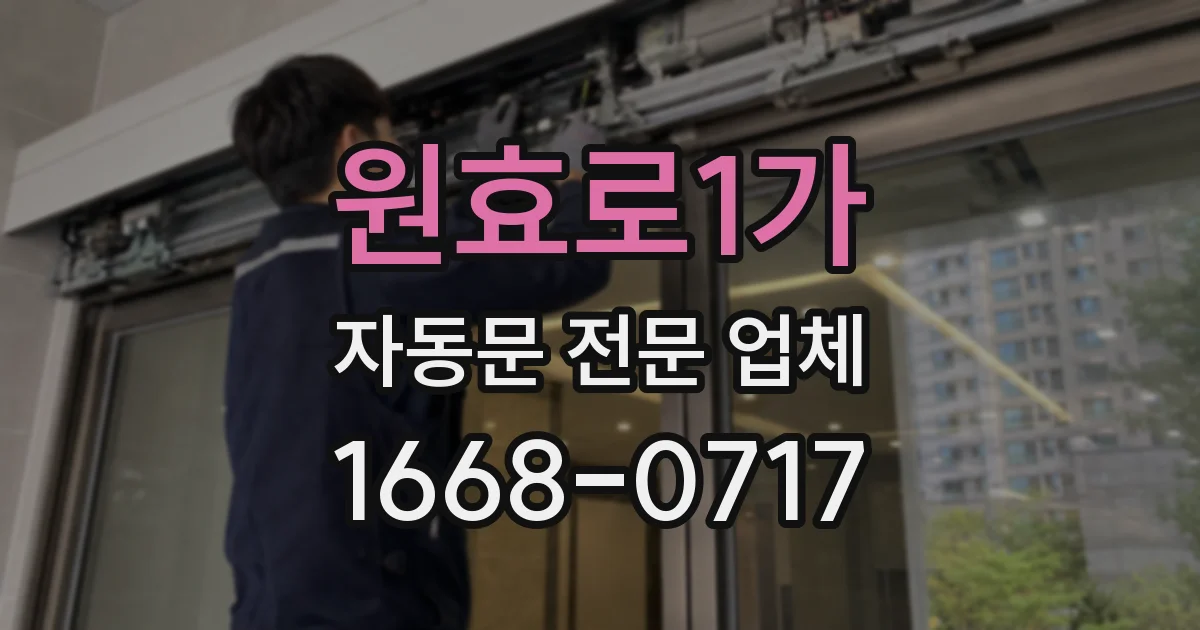원효로1가 자동문 전문 업체