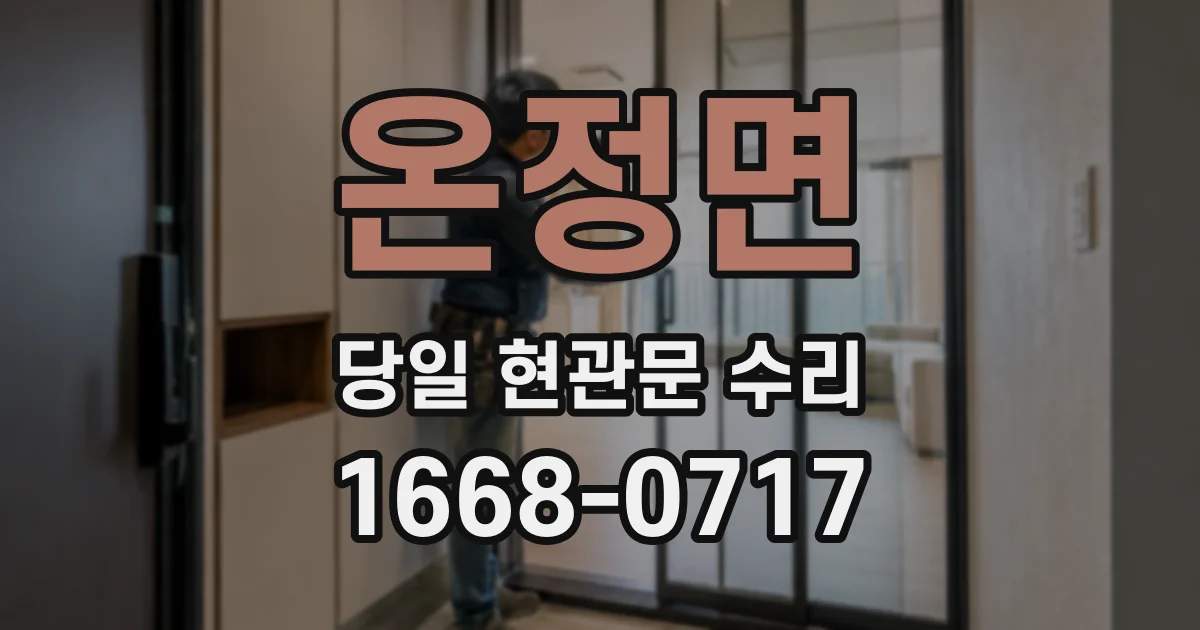 온정면 당일 현관문 수리
