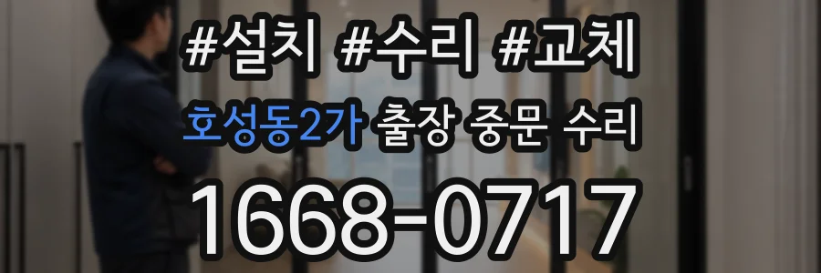 호성동2가 출장 중문 수리