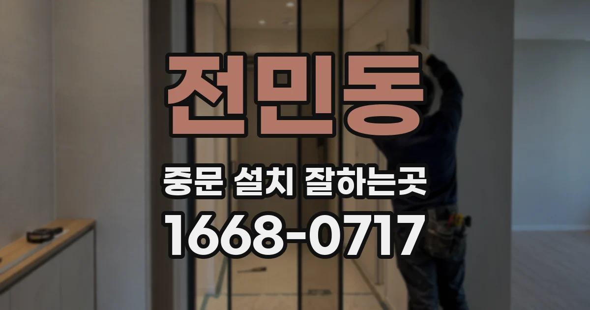 전민동 중문 설치 잘하는곳