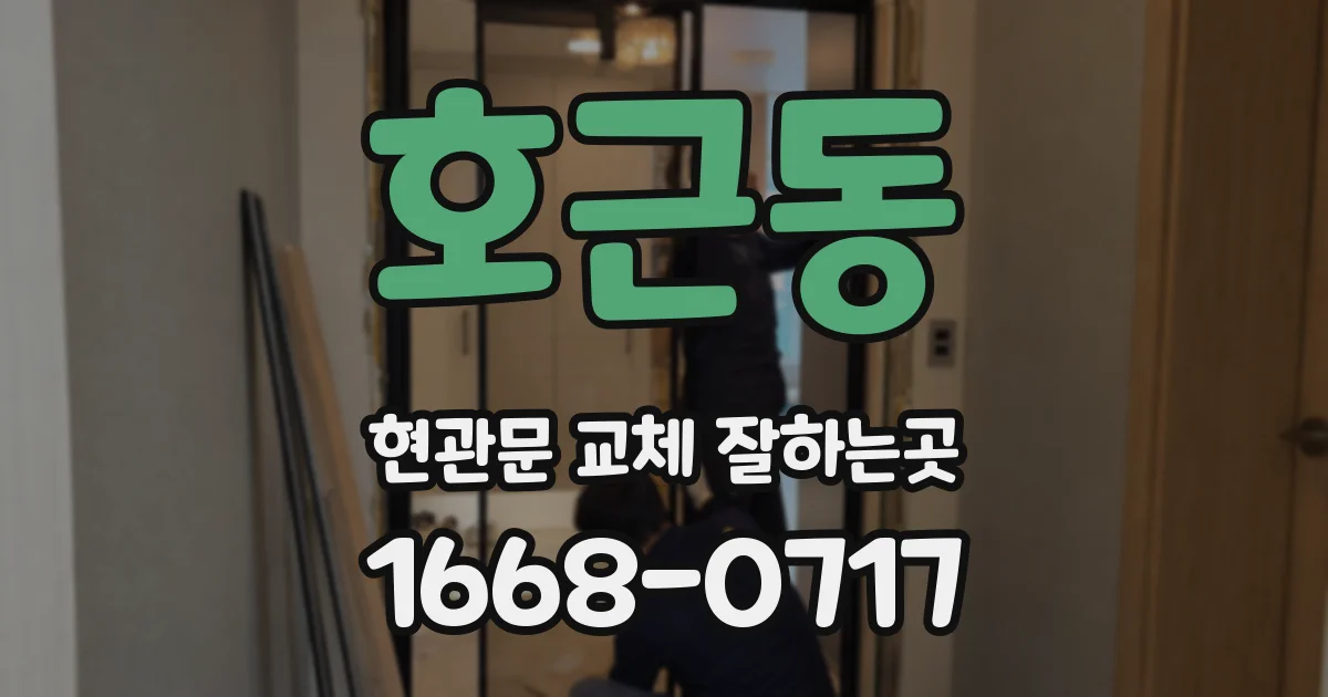 호근동 현관문 교체 잘하는곳