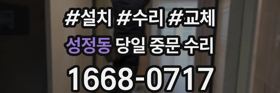 성정동 당일 중문 수리