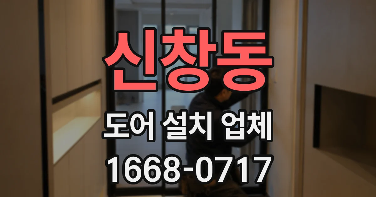 신창동 도어 설치 업체