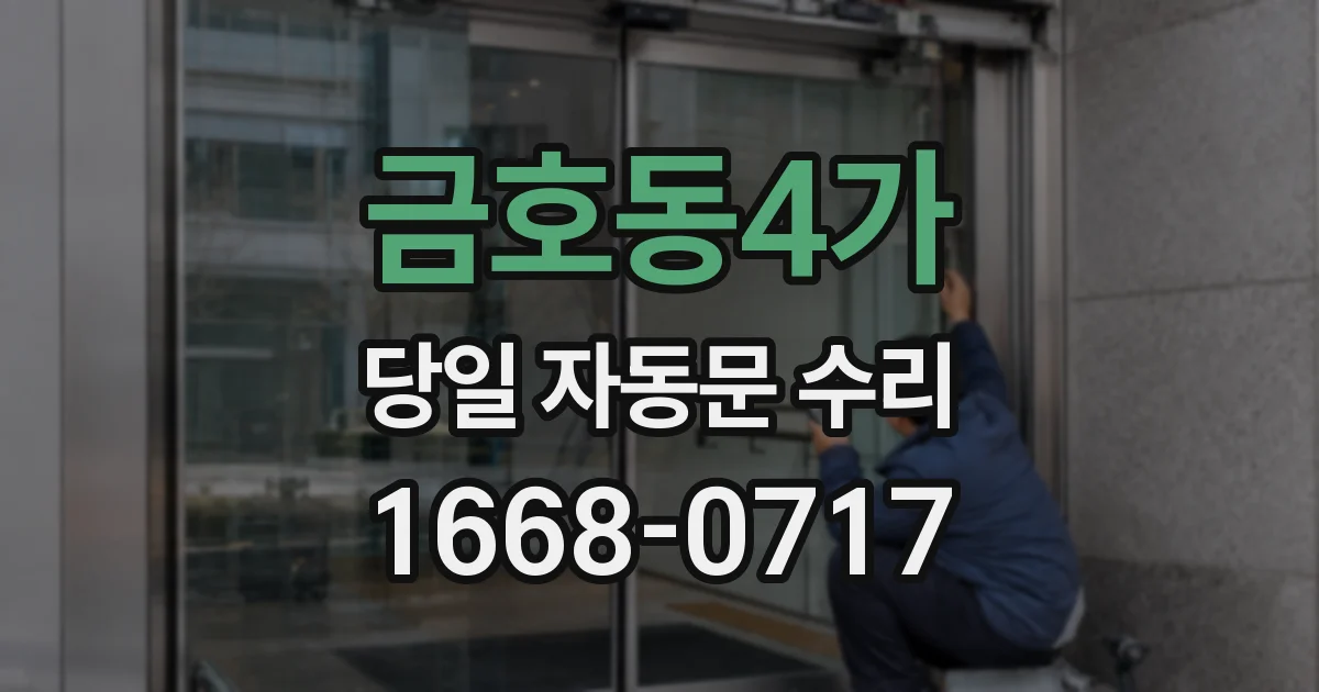 금호동4가 당일 자동문 수리