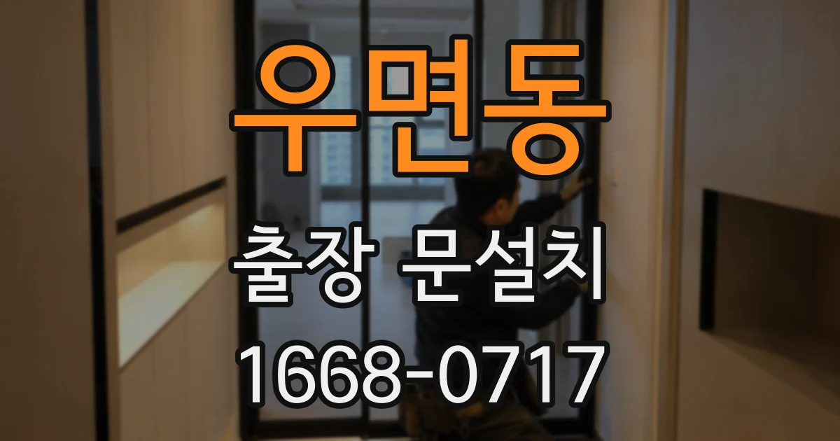 우면동 출장 문설치