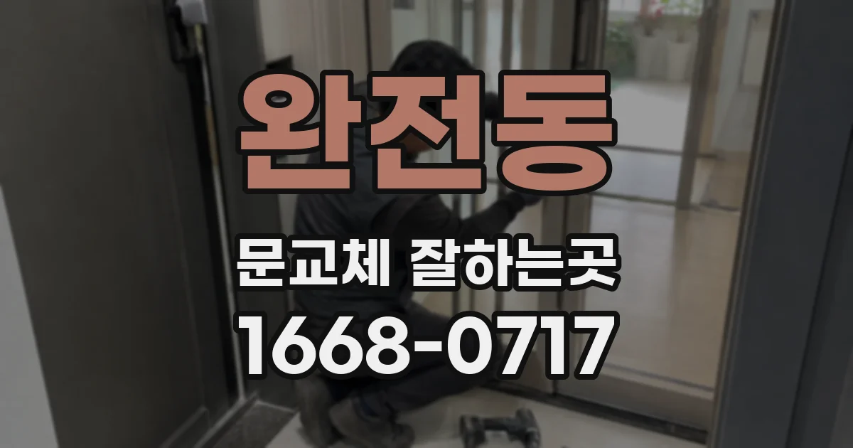완전동 문교체 잘하는곳