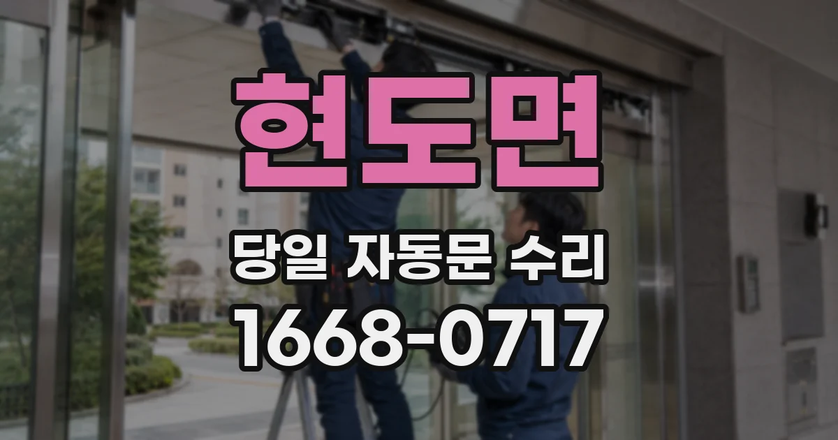 현도면 당일 자동문 수리