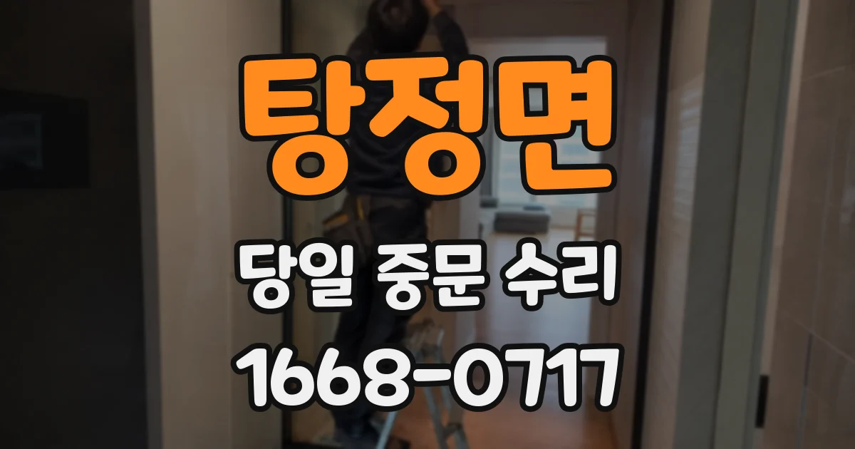 탕정면 당일 중문 수리
