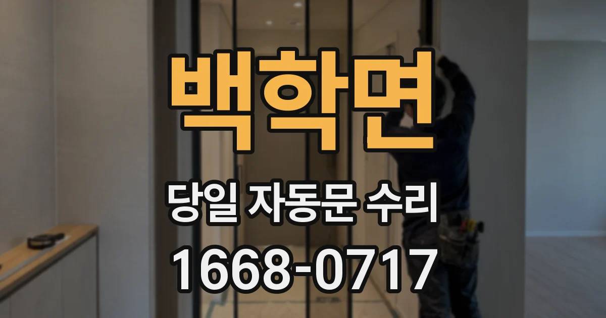 백학면 당일 자동문 수리