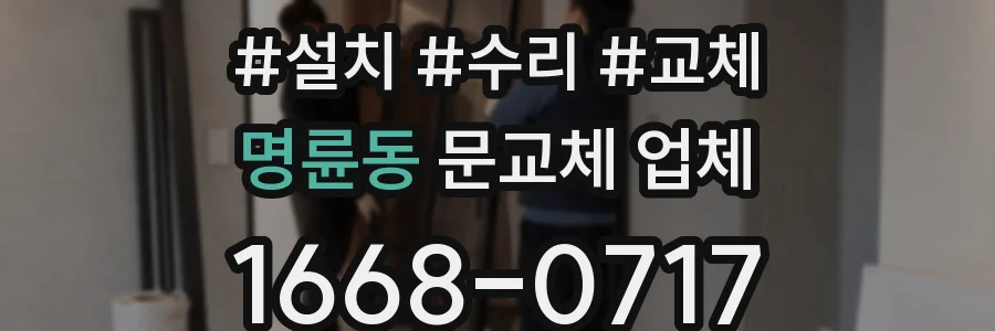 명륜동 문교체 업체