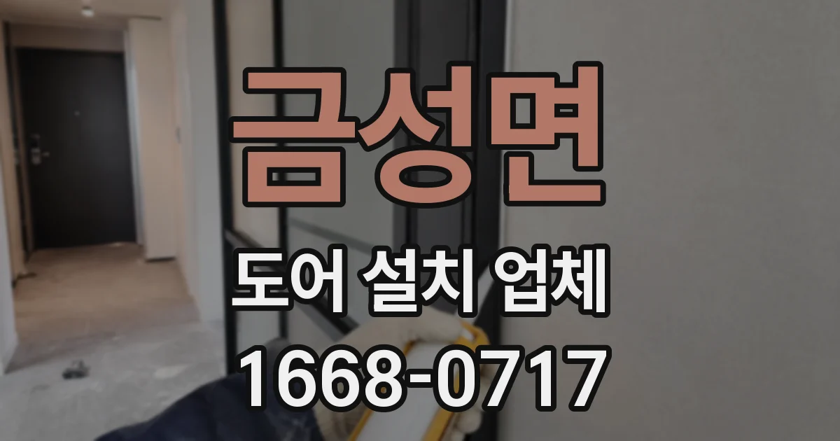 금성면 도어 설치 업체