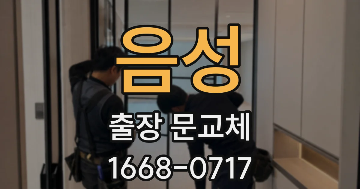 음성 출장 문교체