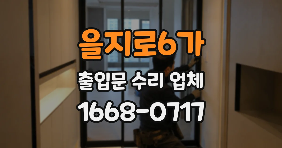 을지로6가 출입문 수리 업체