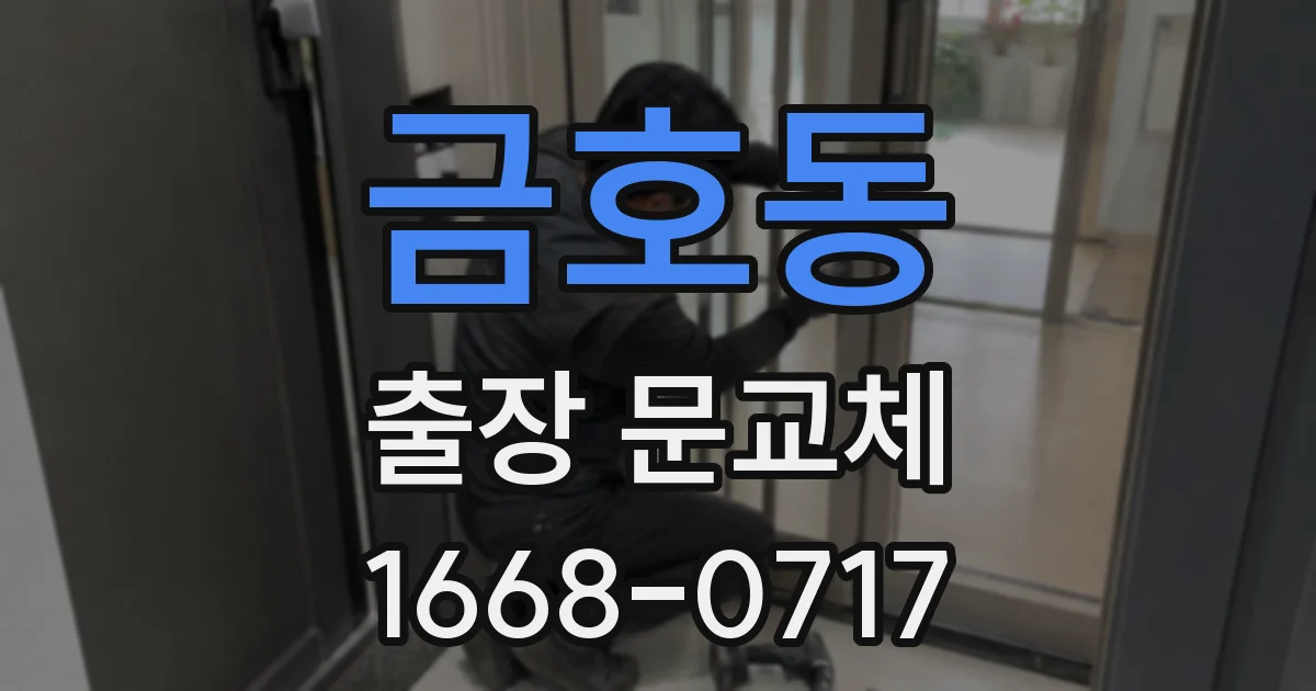 금호동 출장 문교체
