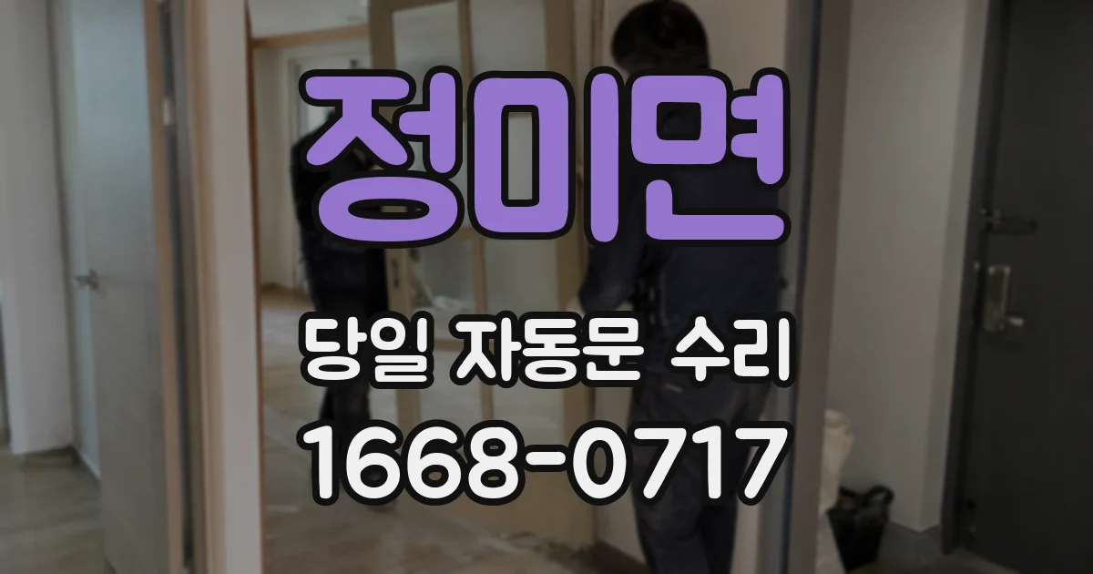 정미면 당일 자동문 수리