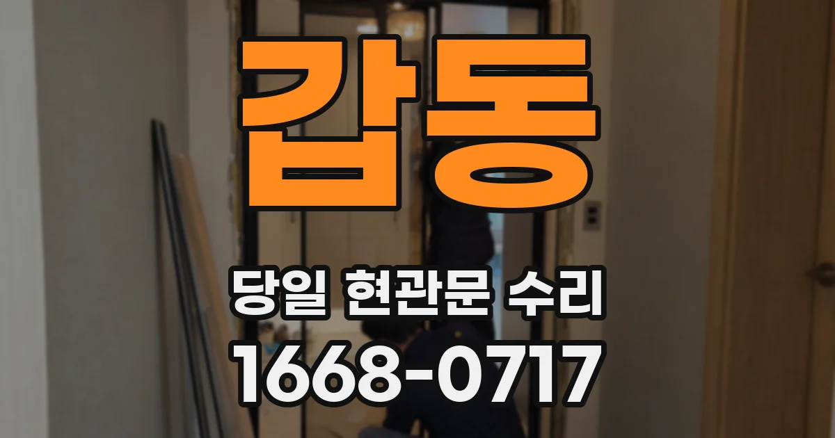 갑동 당일 현관문 수리