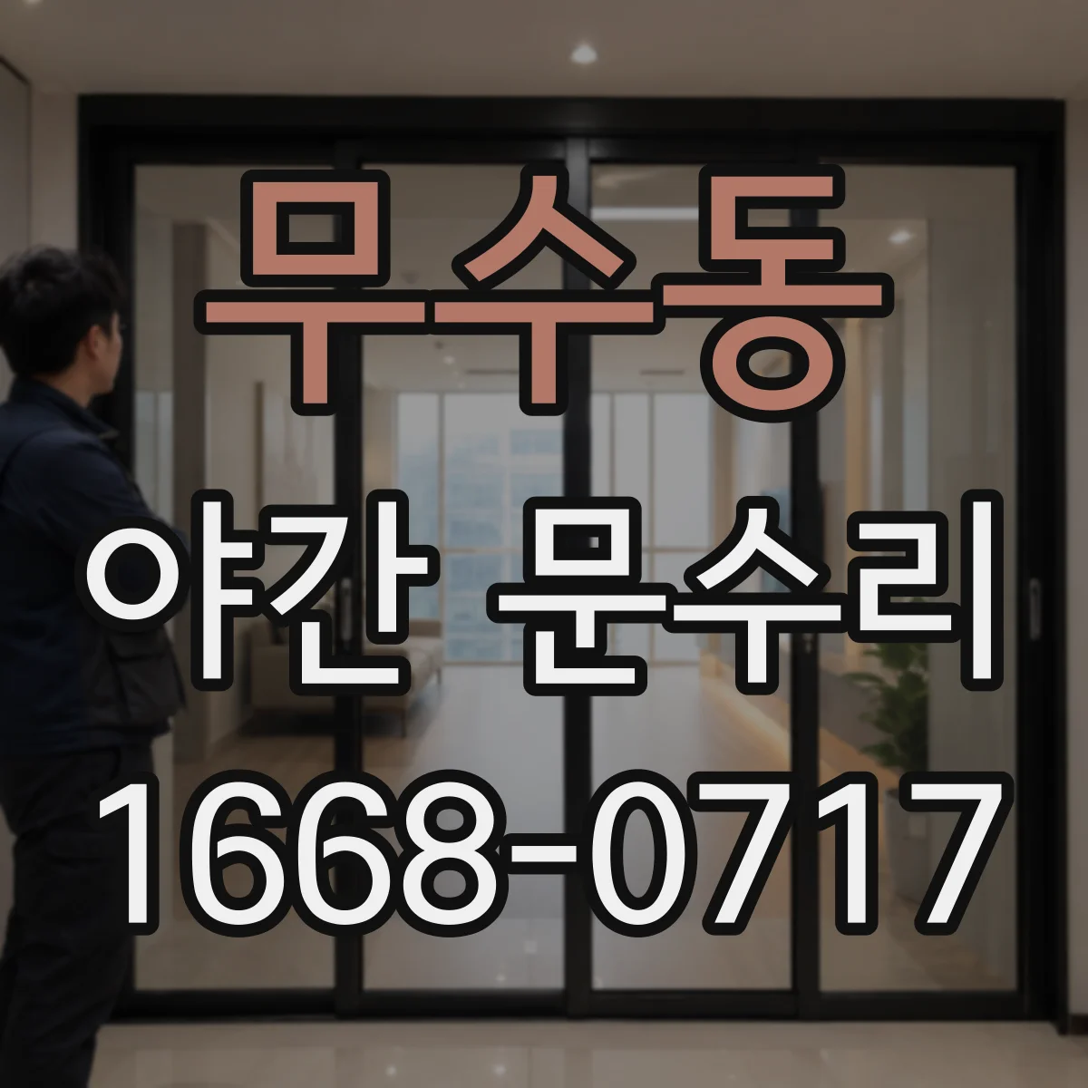 무수동 야간 문수리
