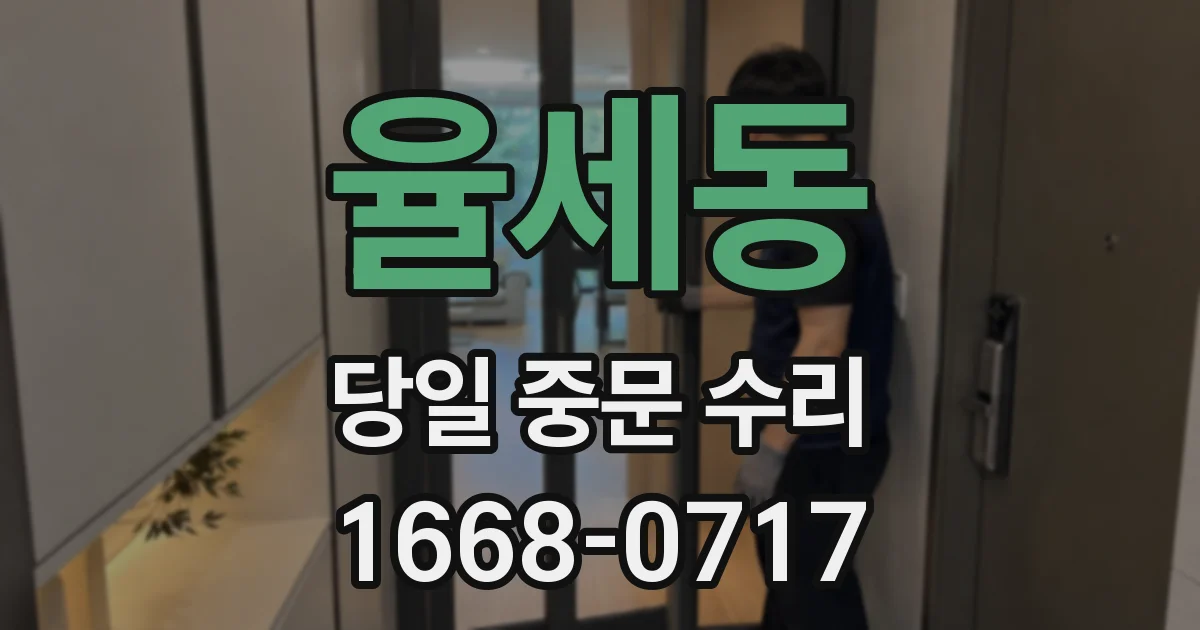 율세동 당일 중문 수리