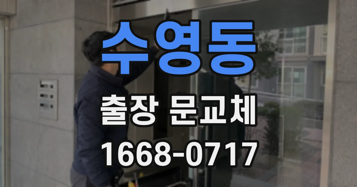 수영동 출장 문교체