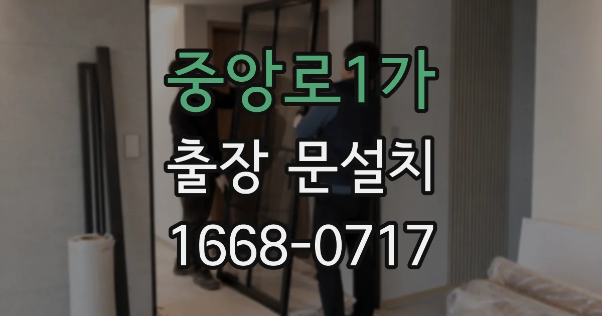 중앙로1가 출장 문설치