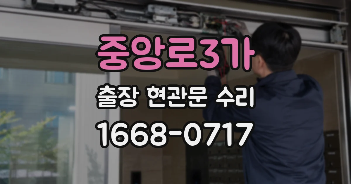 중앙로3가 출장 현관문 수리
