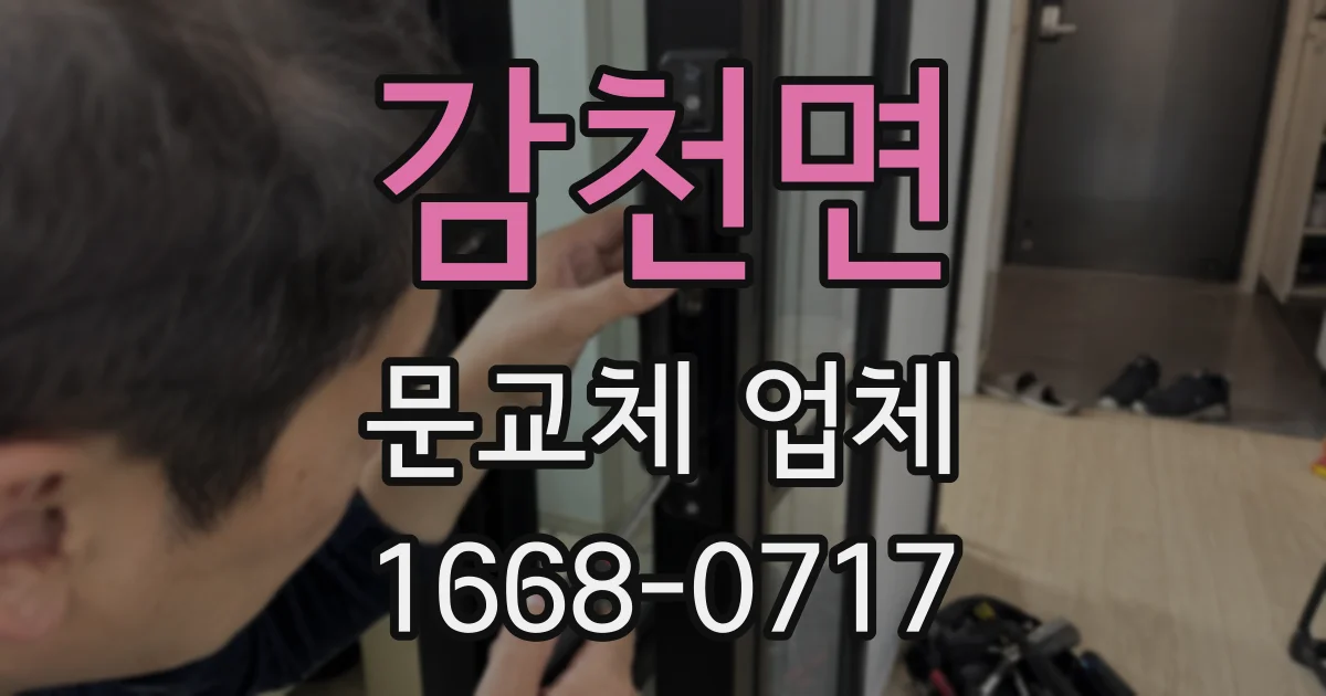 감천면 문교체 업체
