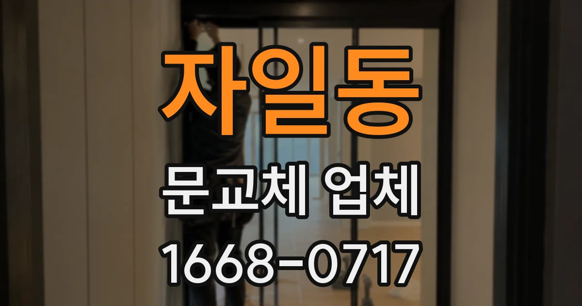 자일동 문교체 업체