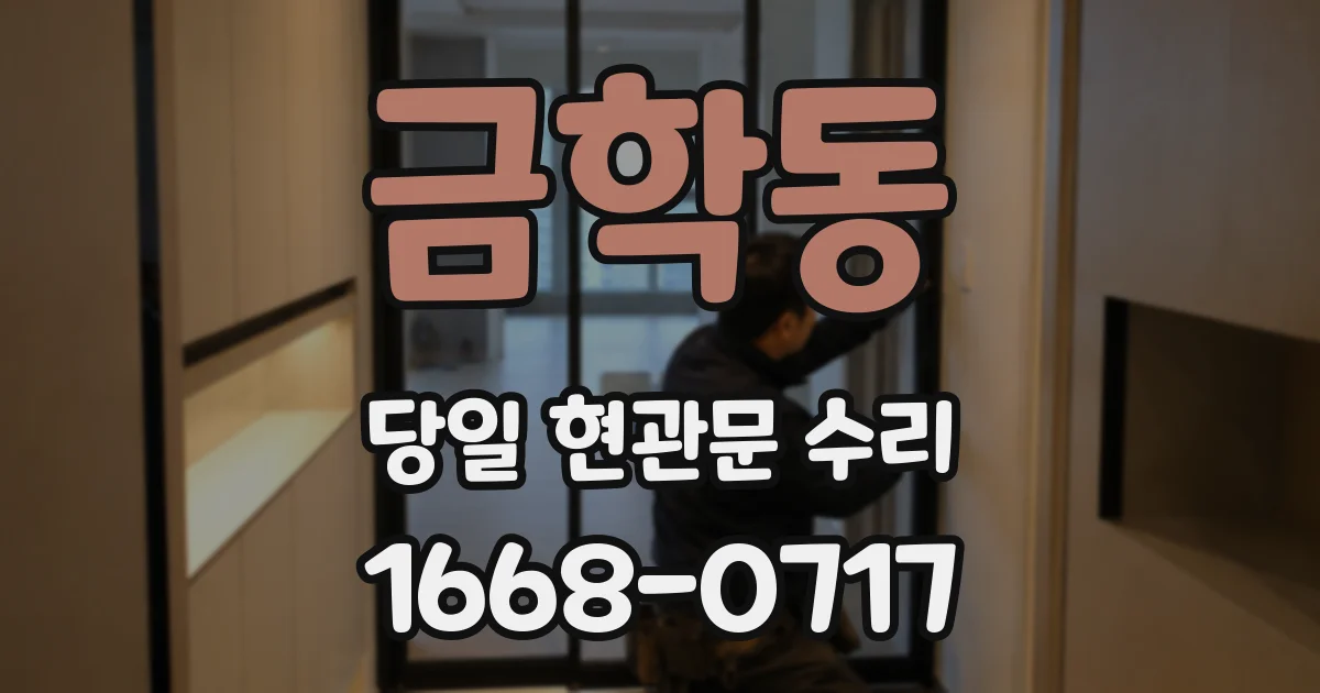 금학동 당일 현관문 수리