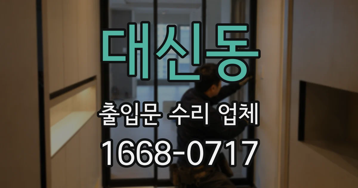대신동 출입문 수리 업체
