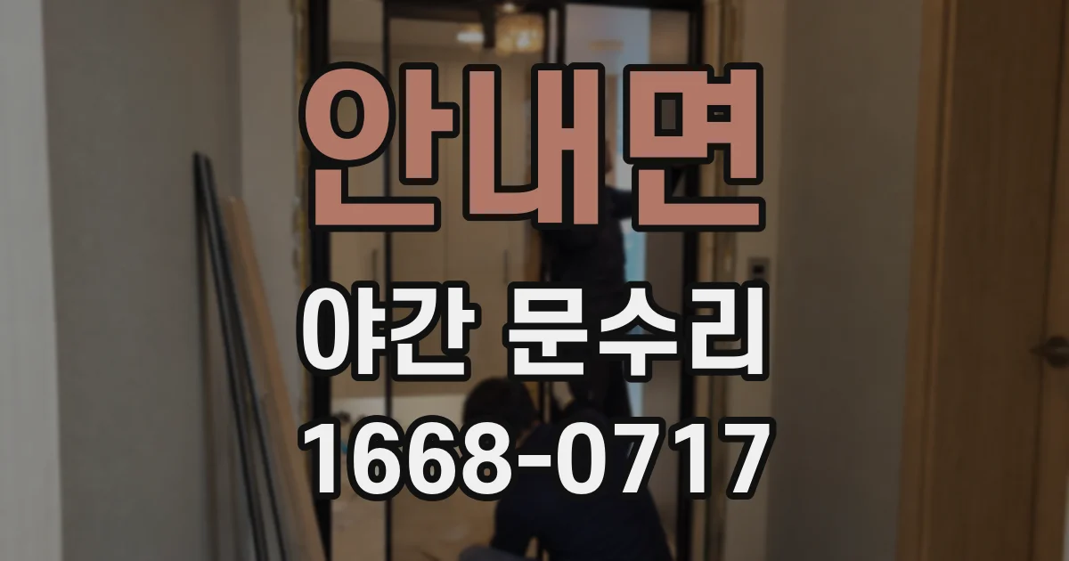 안내면 야간 문수리