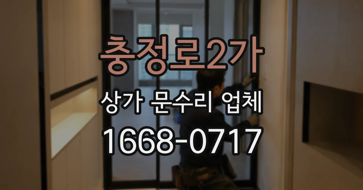 충정로2가 상가 문수리 업체