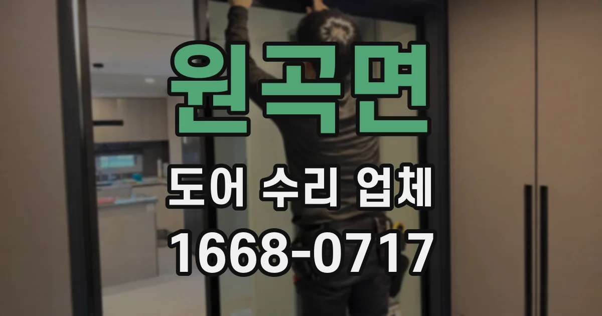 원곡면 도어 수리 업체