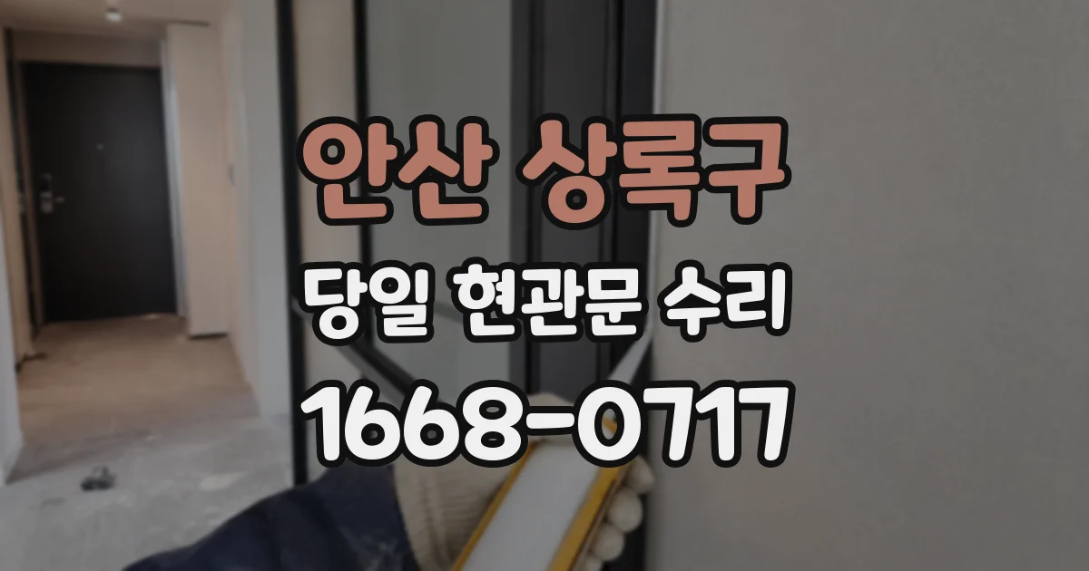 안산 상록구 당일 현관문 수리