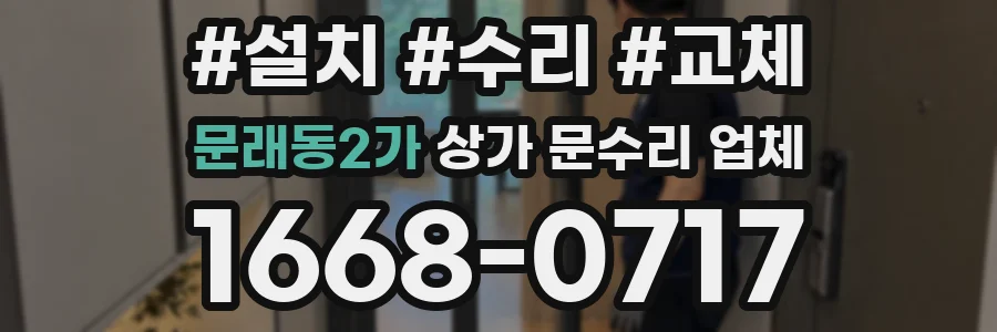 문래동2가 상가 문수리 업체