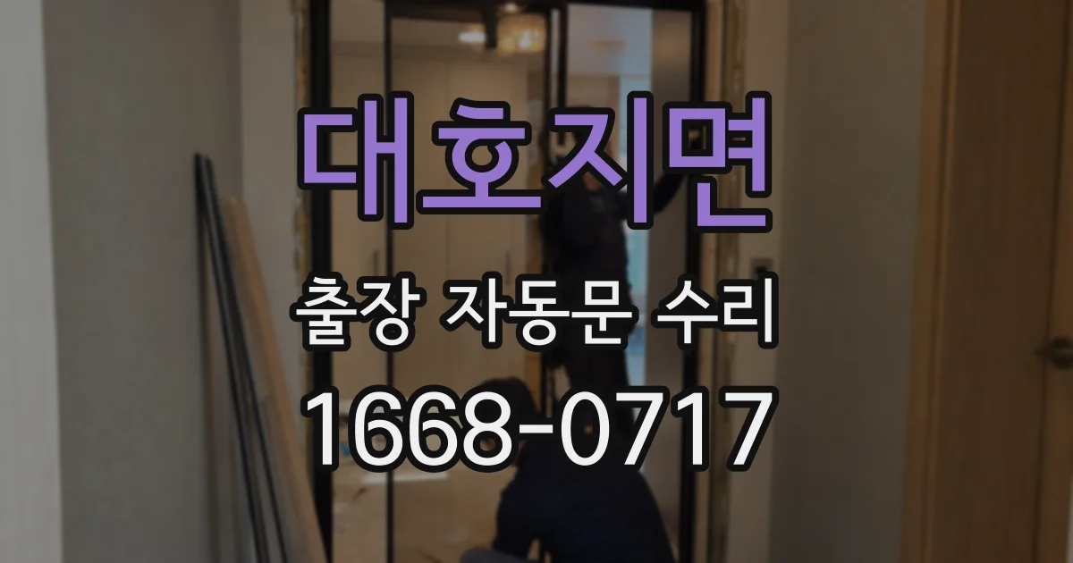 대호지면 출장 자동문 수리