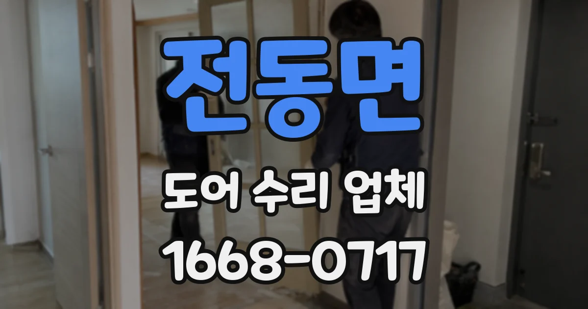 전동면 도어 수리 업체