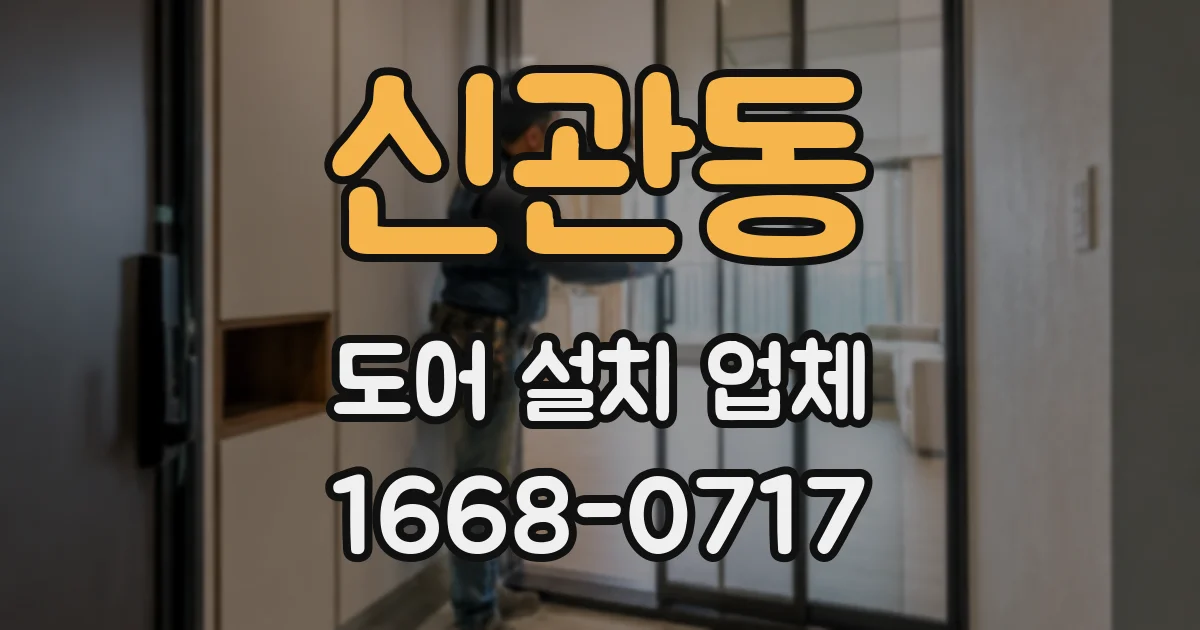 신관동 도어 설치 업체