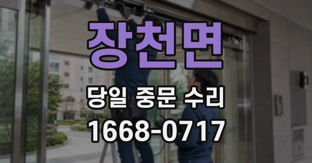 장천면 당일 중문 수리