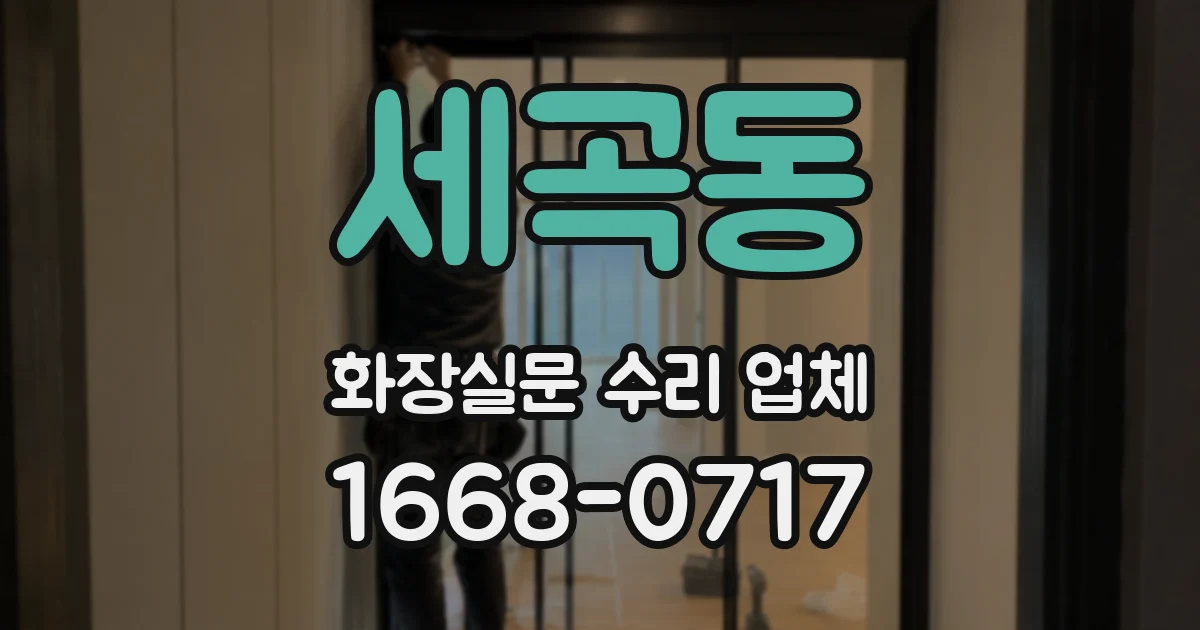세곡동 화장실문 수리 업체
