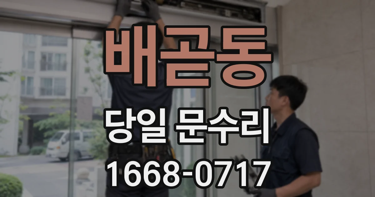 배곧동 당일 문수리