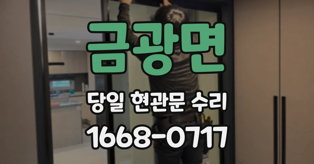 금광면 당일 현관문 수리