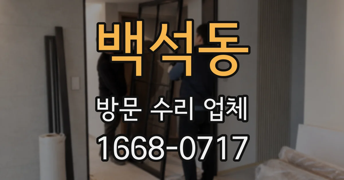 백석동 방문 수리 업체