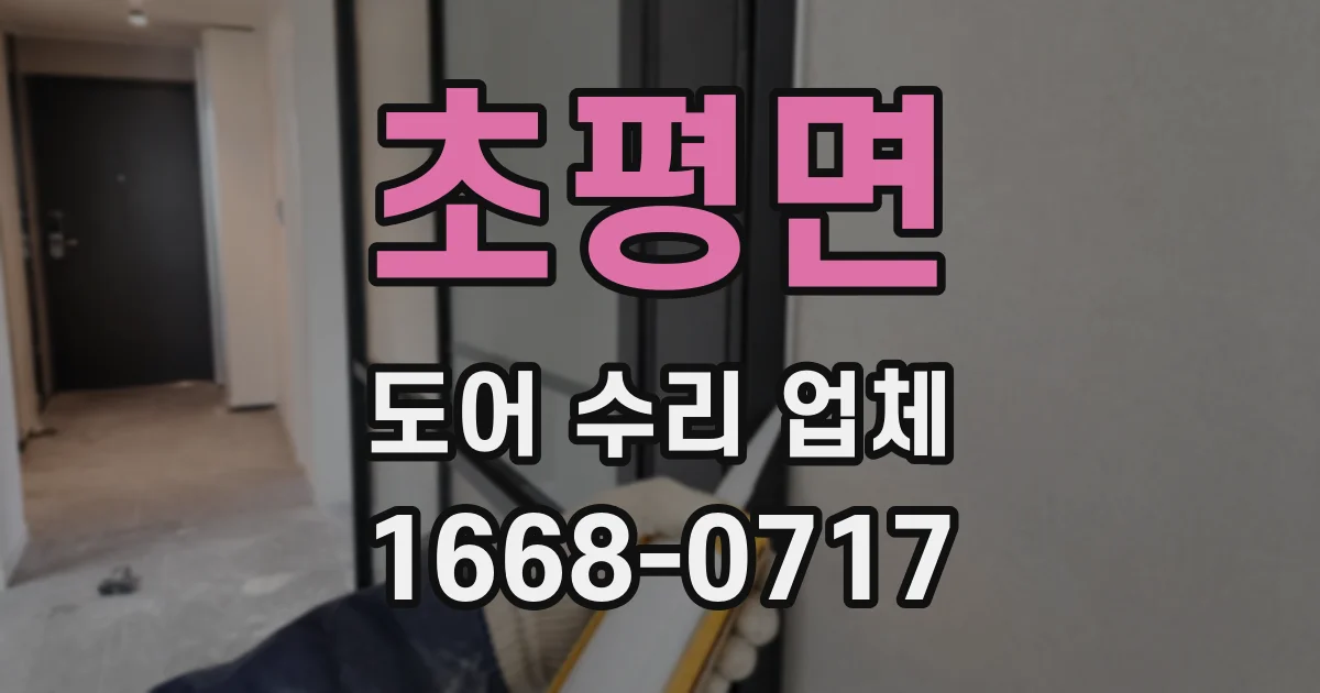 초평면 도어 수리 업체