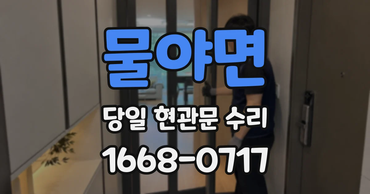 물야면 당일 현관문 수리