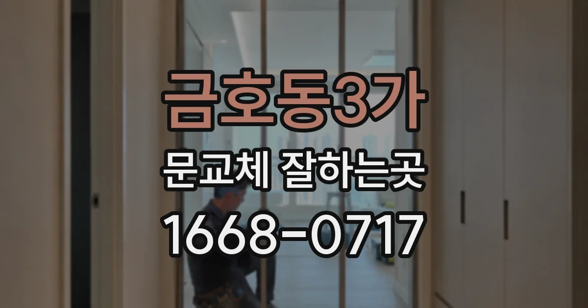 금호동3가 문교체 잘하는곳